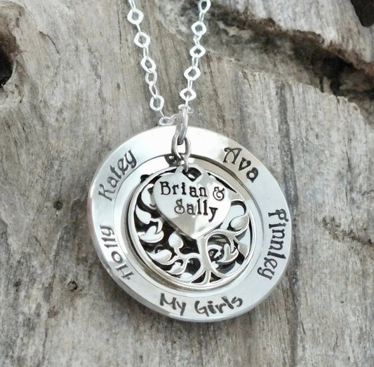 family tree pendant necklace | sterling silver