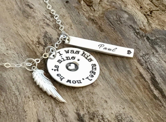 father memorial necklace | sterling silver
