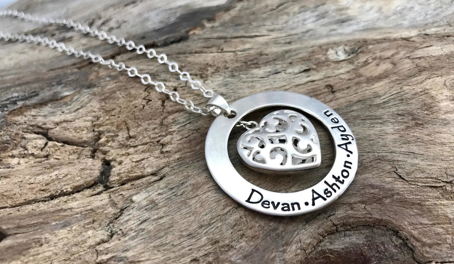 filigree heart pendant