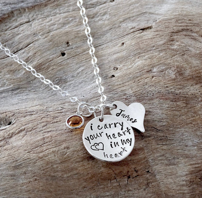 i carry your heart necklace
