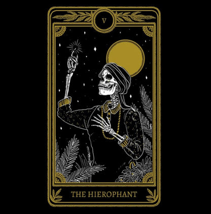 hierophant tarot card necklace