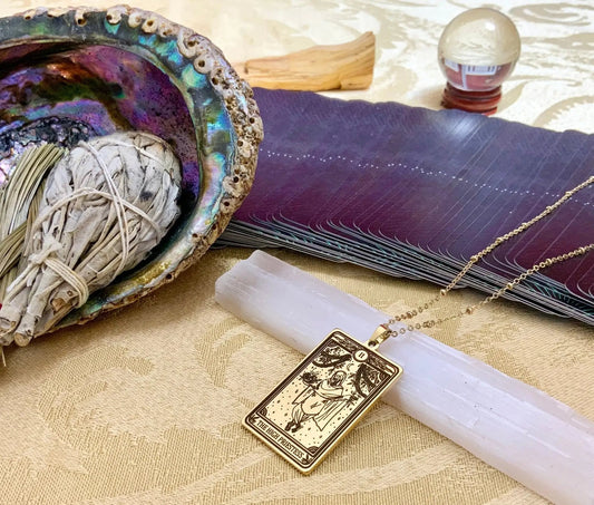 High Priestess Tarot Card Necklace