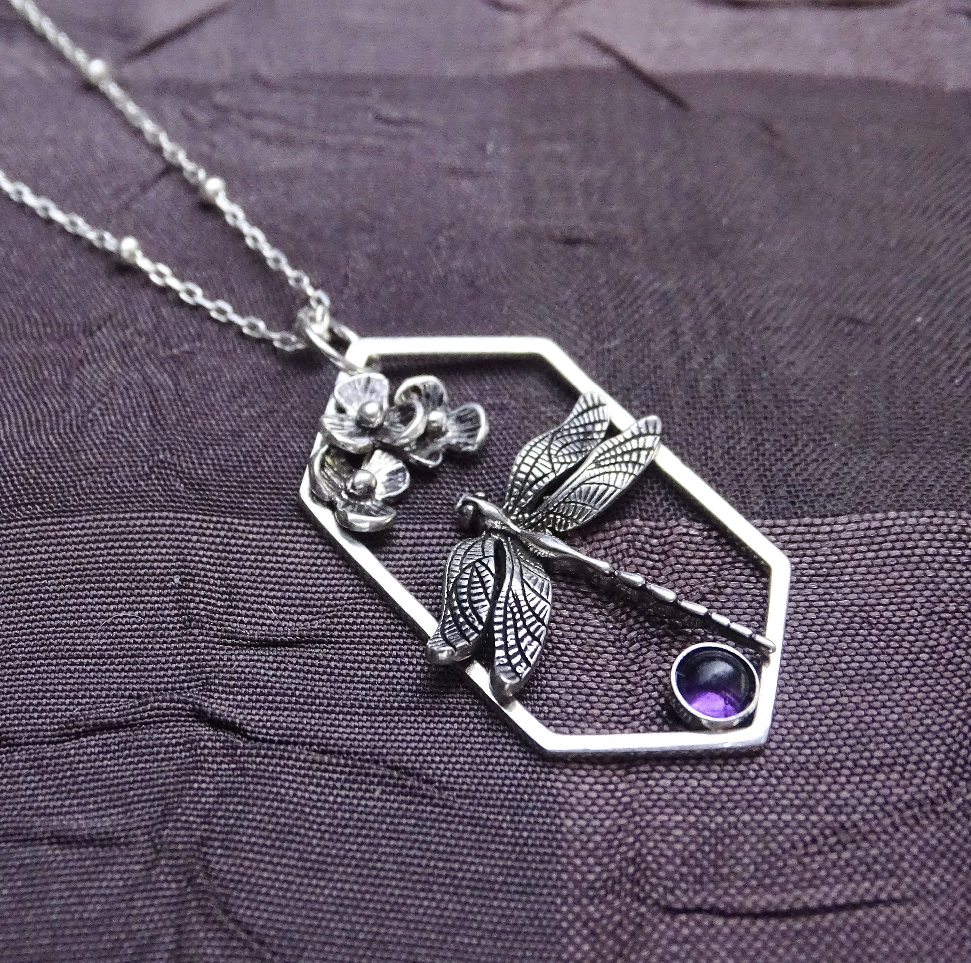 Sterling silver Dragonfly Pendant