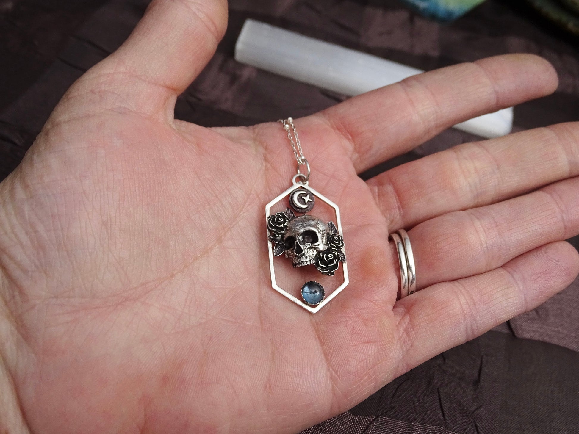 Skull and Roses Pendant