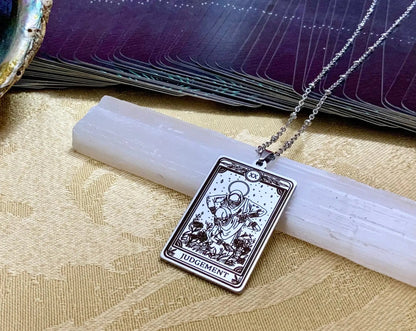 judgement tarot card necklace