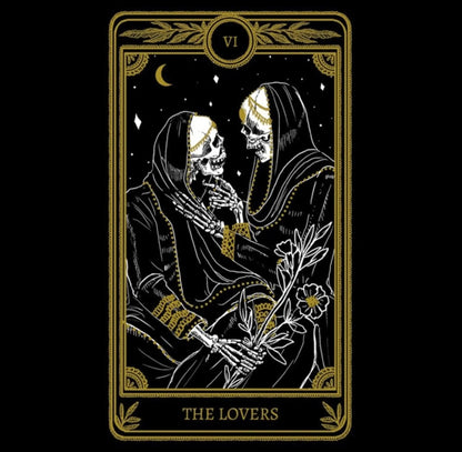 lovers tarot card necklace