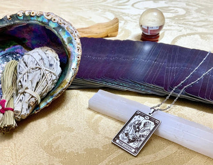 Lovers Tarot Card Necklace