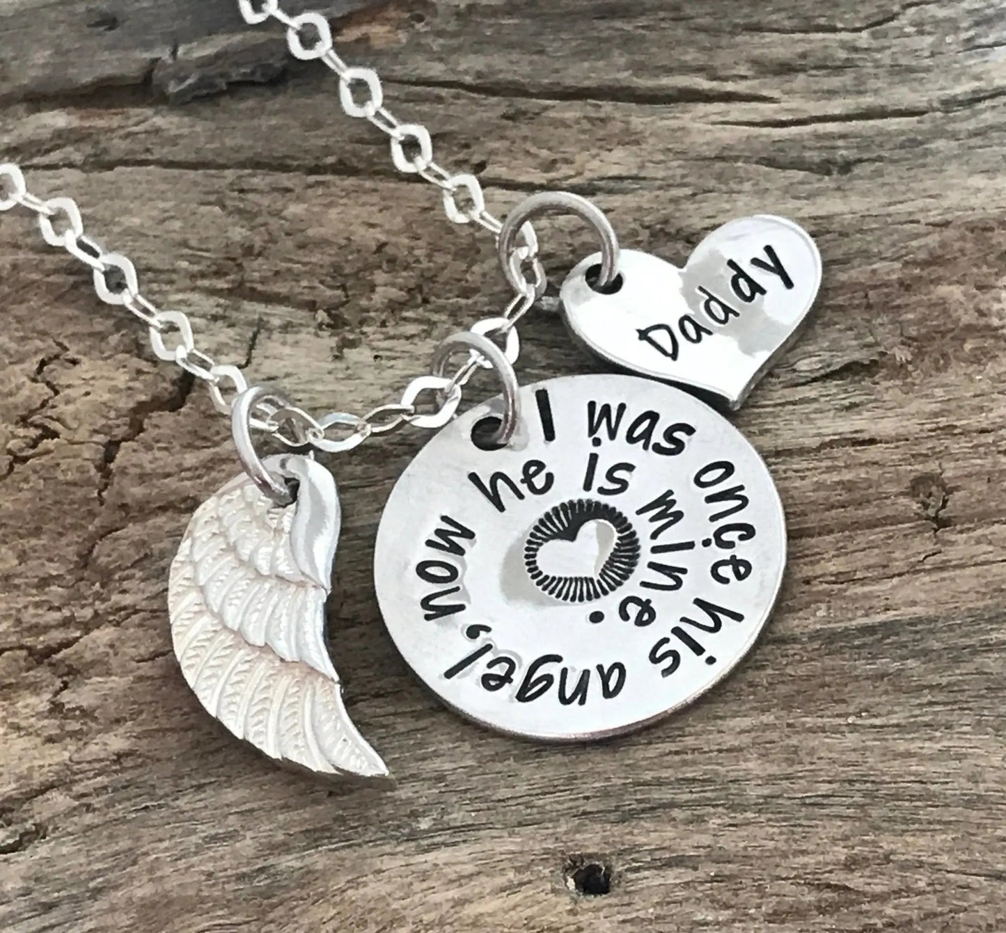 memorial necklace for daddy's girl | sterling silver