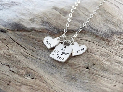 mom of boys necklace