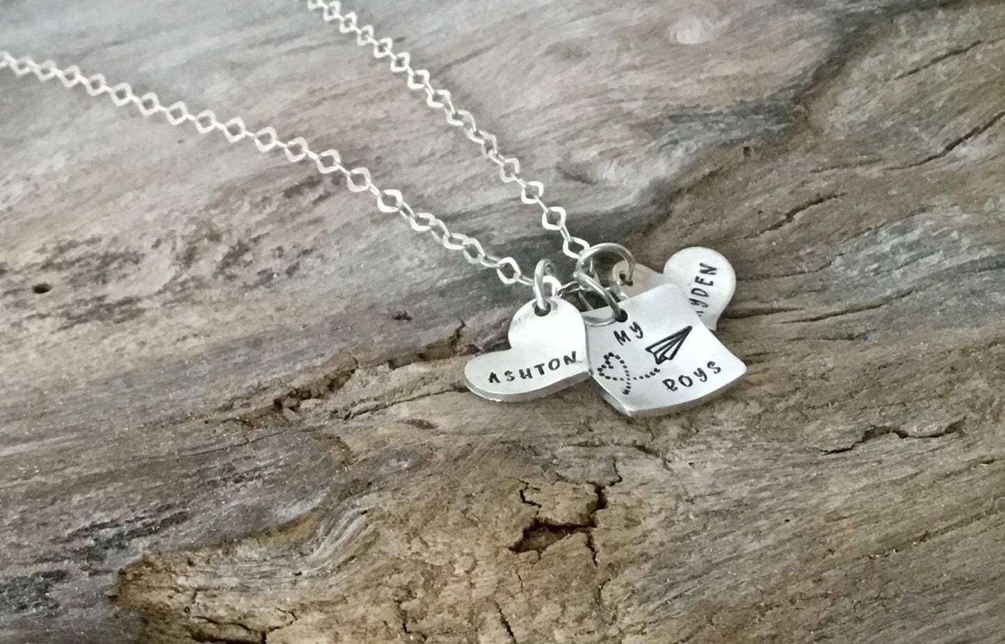 mom of boys necklace | sterling silver