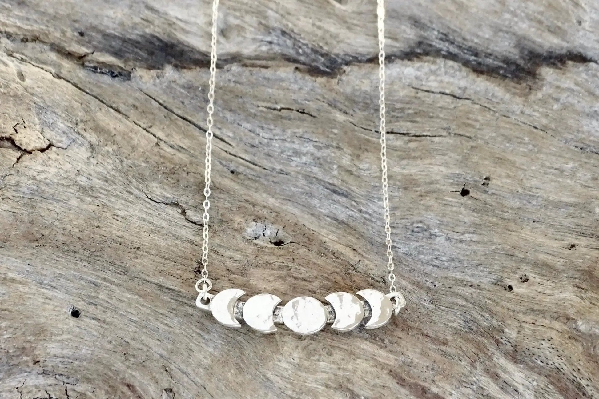 moon phase necklace | sterling silver