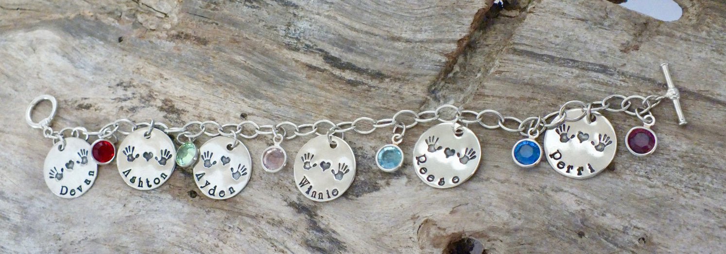 Mothers Bracelet with names and Birthstones