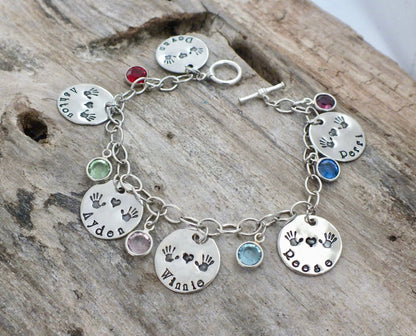 Mothers Bracelet with names and Birthstones