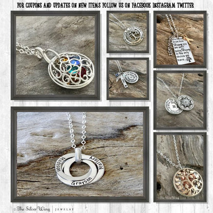 Interlocking Circle Necklace with names