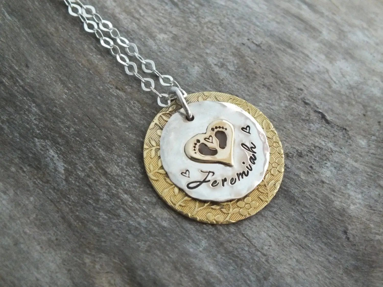new mom necklace | gold and sterling silver