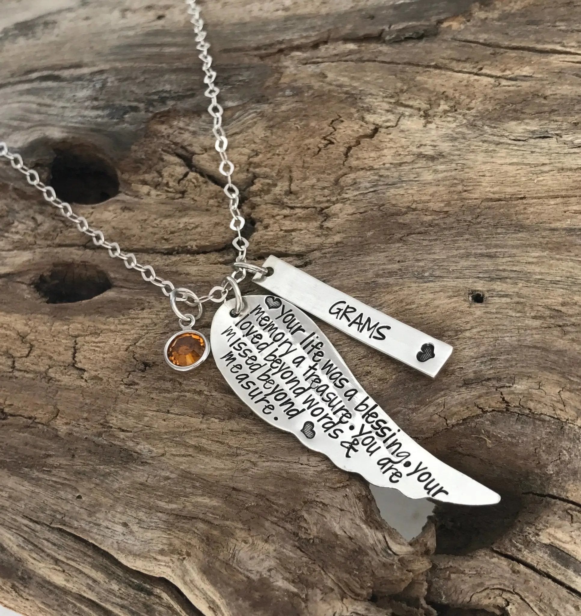 personalized keepsake necklace | sterling silver
