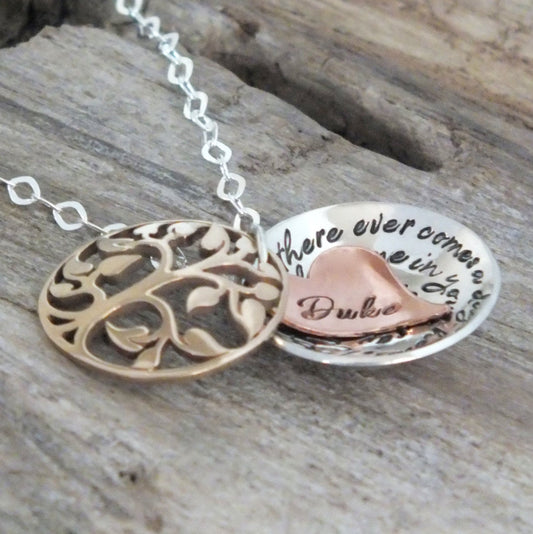 tree of life locket | gold and sterling silver