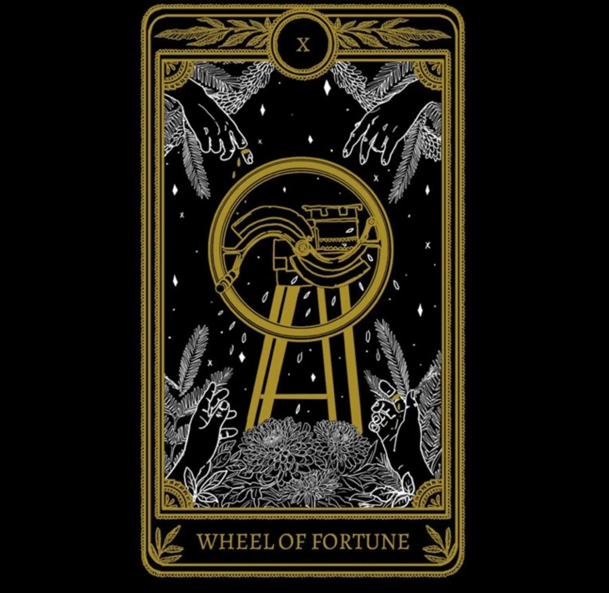 wheel of fortune tarot necklace pendant - silver tarot