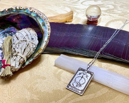 World Tarot Card Necklace