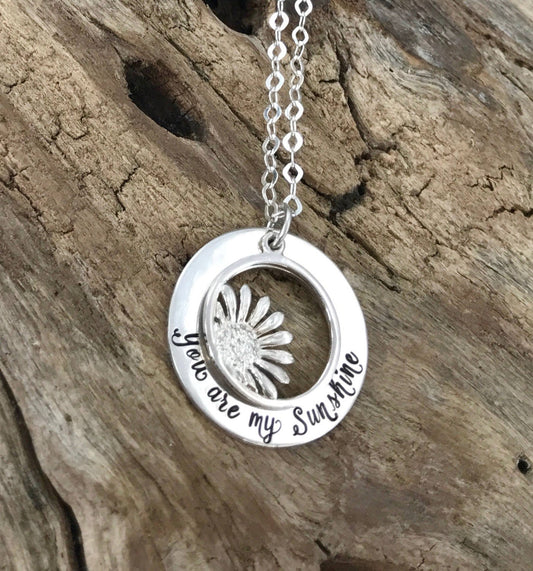 you are my sunshine necklace | sterling silver