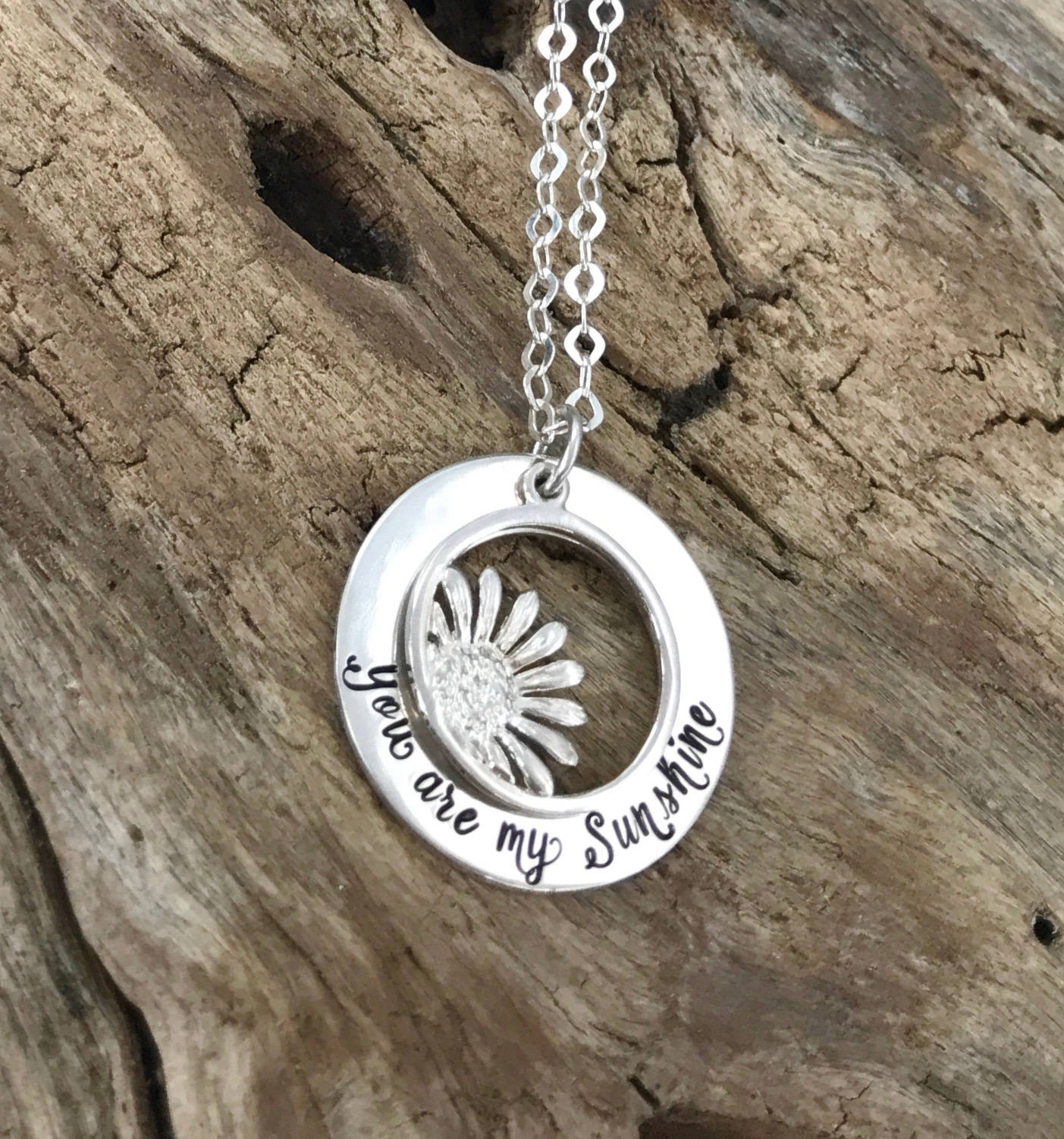 You Are My Sunshine Necklace Silver The Silver Wing