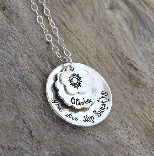 you are my sunshine necklace | sterling silver